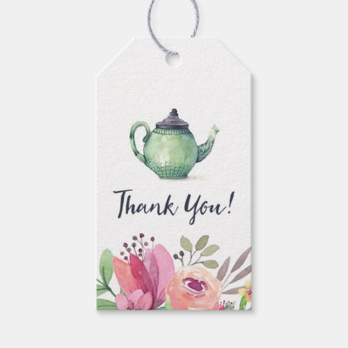 Thank You Baby Bridal Shower Tea Party Gift Tags