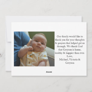 Thank you Baby Card