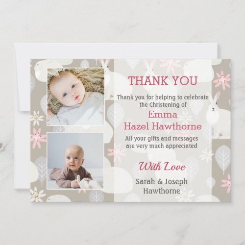 Thank you Baby Celebration Custom Photo Holiday Card