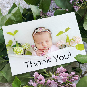 Thank You Baby Gift Modern Newborn Baby Shower Card