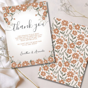 Thank You Baby in Bloom Spring Daisy Shower Card