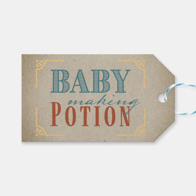 Thank You Baby Making Potion Baby Shower Gift Tags | Zazzle