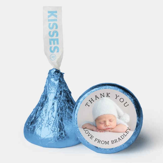 Thank You Baby Newborn Baby Shower Script Classic  Hershey®'s Kisses® (Front)