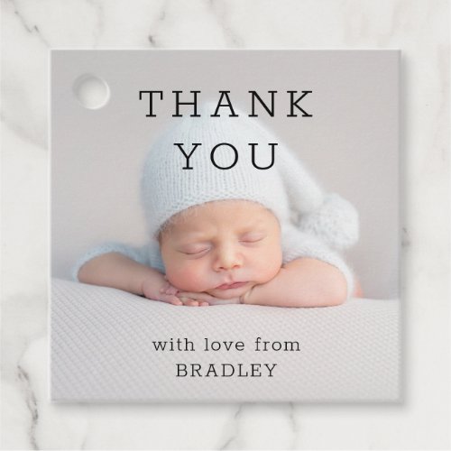 Thank You Baby Newborn Baby Shower Script Favor Tags