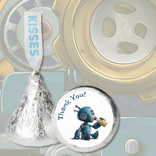 Thank You Baby Robot Chocolate Silver Party Favors