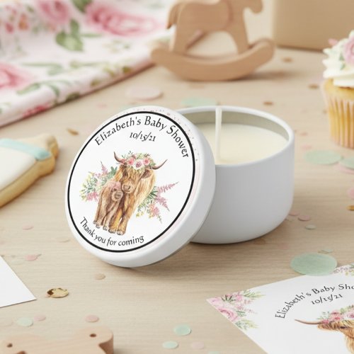 Thank you Baby shower Baby Highland Cow Calf 