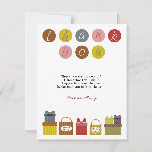 Thank You Baby Shower Cards (Front)