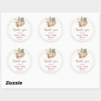 Thank You | Baby Shower Classic Round Sticker