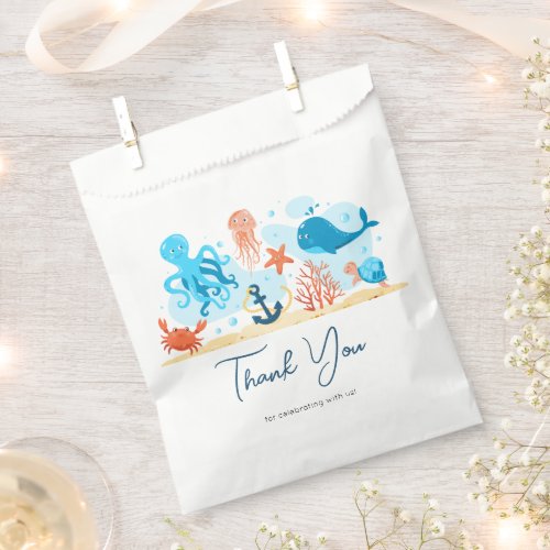 Thank You Baby Shower Cute underwater world Favor Bag