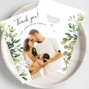 Thank You Baby Shower Elegant Botanical Arch Photo