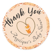 Thank You Baby Shower Fall Motif & Color