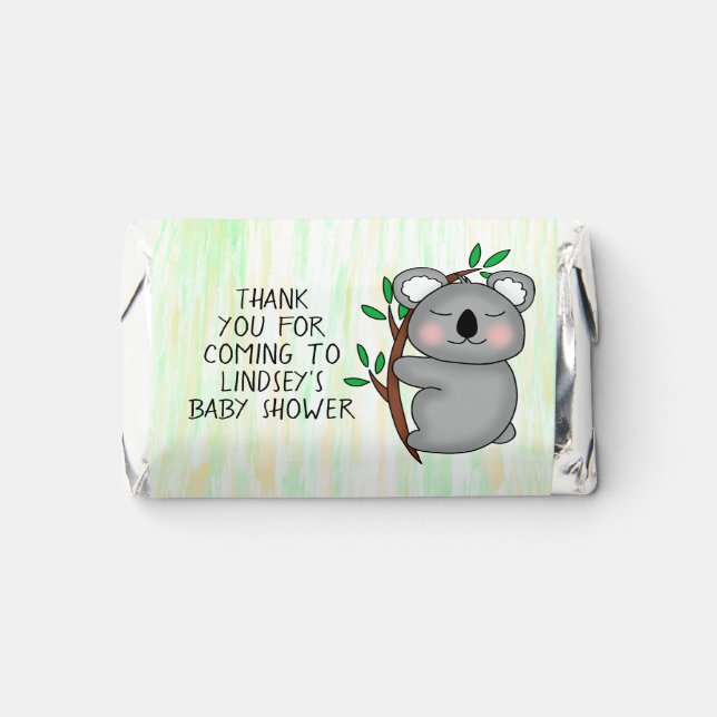 Thank You Baby Shower Favor Koala Bear Themed (Front)
