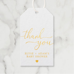 Thank You Baby Shower Gold Foil Favor Gift Tag