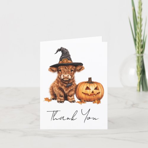 Thank you Baby Shower Highland Cow Halloween