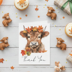 Thank you Baby Shower Highland Cow Halloween
