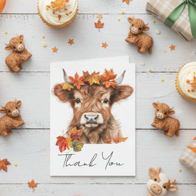 Thank you Baby Shower Highland Cow Halloween (Creator Uploaded)