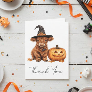 Thank you Baby Shower Highland Cow Halloween