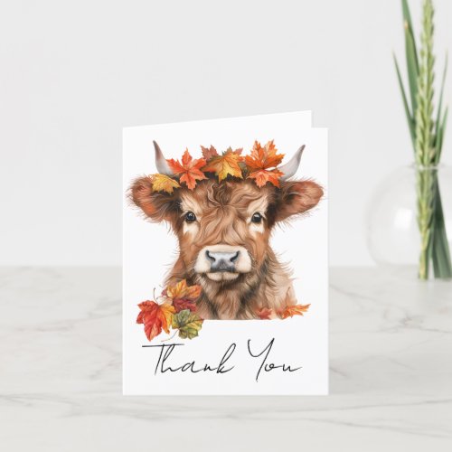 Thank you Baby Shower Highland Cow Halloween