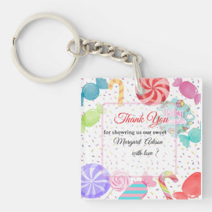 thank you baby shower keychain
