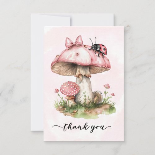 Thank you Baby Shower Ladybug Mushroom