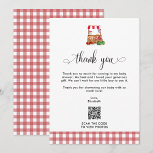 Thank you Baby Shower Locally Grown Farm QR Code