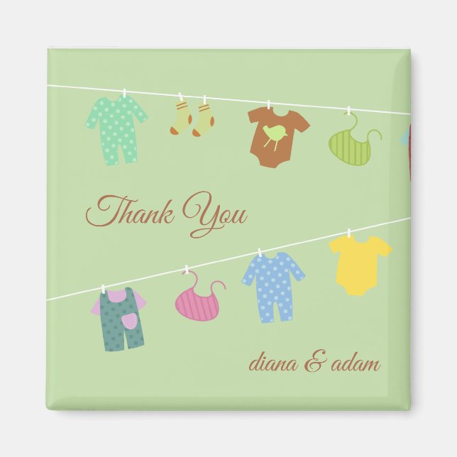 Thank You Baby Shower Magnet (Front)