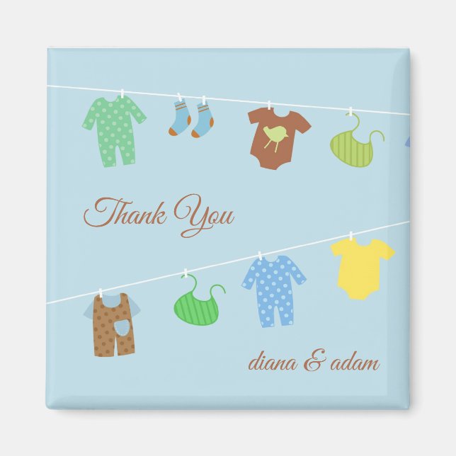 Thank You Baby Shower Magnet (Front)