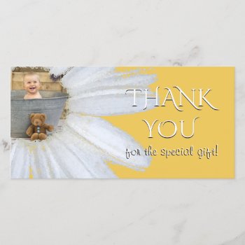 Thank You Baby Shower Photo | Daisy Flower Gold by angela65 at Zazzle