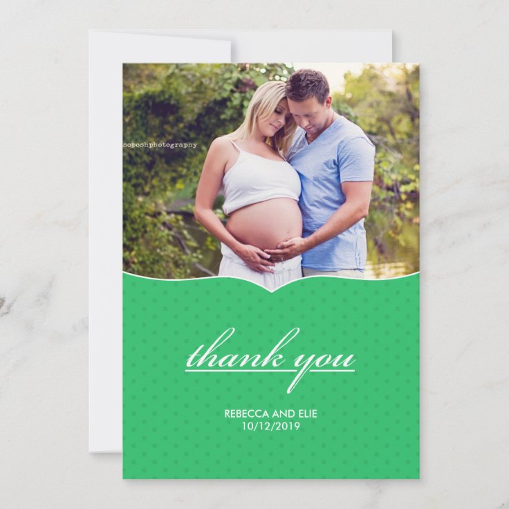 Thank You Baby Shower Photo Flat Card Zazzle