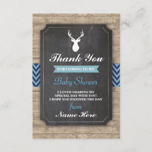 Thank you Baby Shower Stag Cards Blue Boy
