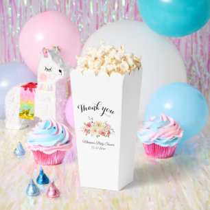 thank you Baby Shower watercolor summer flowers Favor Boxes