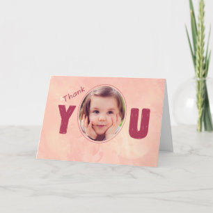Thank You Baby's Godparent Pink, Personalize Name Card