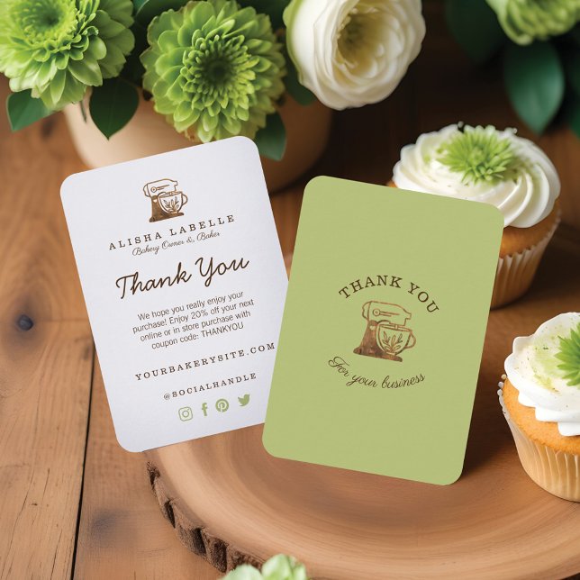 Thank You Bakery Stand Mixer Enclosure Card (Thank You Bakery Stand Mixer Enclosure Card)