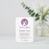 Thank You Bakery Woman Business Utensils & Sweets Enclosure Card (Standing Front)