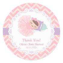 Thank You Ballerina Tutu Baby Girl Shower Stickers