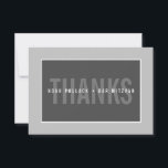 THANK YOU BAR MITZVAH modern geometric mono gray<br><div class="desc">by kat massard >>> https://linktr.ee/simplysweetpaperie <<< A simple, stylish way to say thank you to your guest's for attending your event. Setup as a template it is simple for you to add your own details, or hit the customise button and you can add or change text, fonts, sizes etc TIP...</div>