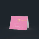THANK YOU bar mitzvah modern gold jewish star pink<br><div class="desc">[ NOTE - THE GOLD EFFECT IS A PRINTED PICTURE ] A modern, simple design for THANK YOU CARD Setup as a template it is simple for you to add your own details, or hit the ize button and you can add or change text, fonts, customsizes, etc TIP: 1. To...</div>
