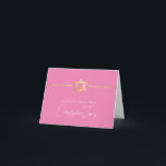 THANK YOU bar mitzvah modern gold jewish star pink Card<br><div class="desc">[ NOTE - THE GOLD EFFECT IS A PRINTED PICTURE ] A modern, simple design for THANK YOU CARD Setup as a template it is simple for you to add your own details, or hit the ize button and you can add or change text, fonts, customsizes, etc TIP: 1. To...</div>