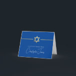 THANK YOU bar mitzvah modern gold star royal blue Card<br><div class="desc">[ NOTE - THE GOLD EFFECT IS A PRINTED PICTURE ] A modern, simple design for THANK YOU CARD Setup as a template it is simple for you to add your own details, or hit the ize button and you can add or change text, fonts, customsizes, etc TIP: 1. To...</div>