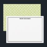 THANK YOU BAR MITZVAH modern plain grid lime black<br><div class="desc">by kat massard >>> https://linktr.ee/simplysweetpaperie <<< A simple, stylish way to say thank you to your guest's for attending your event. Setup as a template it is simple for you to add your own details, or hit the customise button and you can add or change text, fonts, sizes etc TIP...</div>