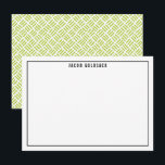 THANK YOU BAR MITZVAH modern plain grid lime black Card<br><div class="desc">by kat massard >>> https://linktr.ee/simplysweetpaperie <<< A simple, stylish way to say thank you to your guest's for attending your event. Setup as a template it is simple for you to add your own details, or hit the customise button and you can add or change text, fonts, sizes etc TIP...</div>