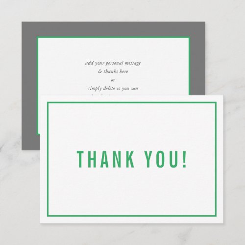 THANK YOU BAR MITZVAH modern simple green gray