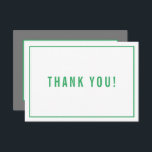 THANK YOU BAR MITZVAH modern simple green gray<br><div class="desc">by kat massard >>> https://linktr.ee/simplysweetpaperie <<< A simple, stylish way to say thank you to your guest's for attending your event. Setup as a template it is simple for you to add your own details, or hit the customise button and you can add or change text, fonts, sizes etc TIP...</div>