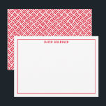 THANK YOU BAR MITZVAH modern simple metal grid red<br><div class="desc">by kat massard >>> https://linktr.ee/simplysweetpaperie <<< A simple, stylish way to say thank you to your guest's for attending your event. Setup as a template it is simple for you to add your own details, or hit the customise button and you can add or change text, fonts, sizes etc TIP...</div>
