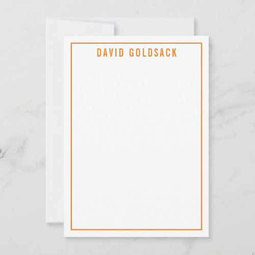 THANK YOU BAR MITZVAH modern simple name orange