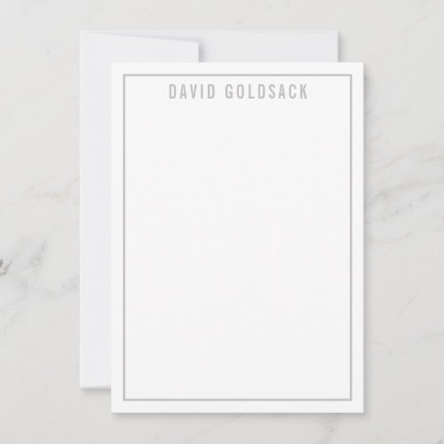 THANK YOU BAR MITZVAH modern simple name pale gray