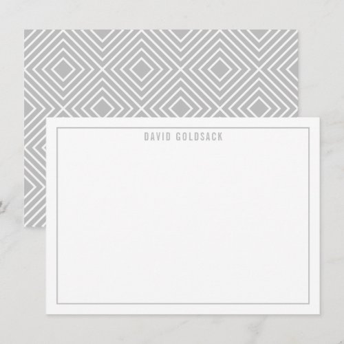 THANK YOU BAR MITZVAH modern simple name pale gray