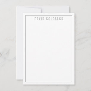 THANK YOU BAR MITZVAH modern simple name pale gray Card
