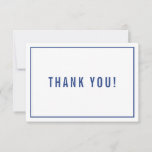 THANK YOU BAR MITZVAH modern simple navy blue lime<br><div class="desc">by kat massard >>> https://linktr.ee/simplysweetpaperie <<< A simple, stylish way to say thank you to your guest's for attending your event. Setup as a template it is simple for you to add your own details, or hit the customise button and you can add or change text, fonts, sizes etc TIP...</div>