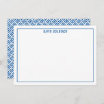 THANK YOU BAR MITZVAH modern simple royal blue<br><div class="desc">by kat massard >>> https://linktr.ee/simplysweetpaperie <<< A simple, stylish way to say thank you to your guest's for attending your event. Setup as a template it is simple for you to add your own details, or hit the customise button and you can add or change text, fonts, sizes etc TIP...</div>